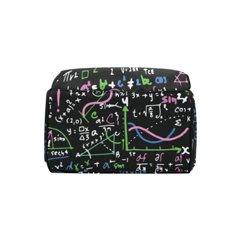 Equations In Green And Pink - Multi-Function Backpack, Nappy / Diaper Bag