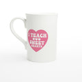 I Teach Sweet Hearts White 10oz Porcelain Slim Mug Default Title Porcelain Mug Globally Fulfilled Teacher