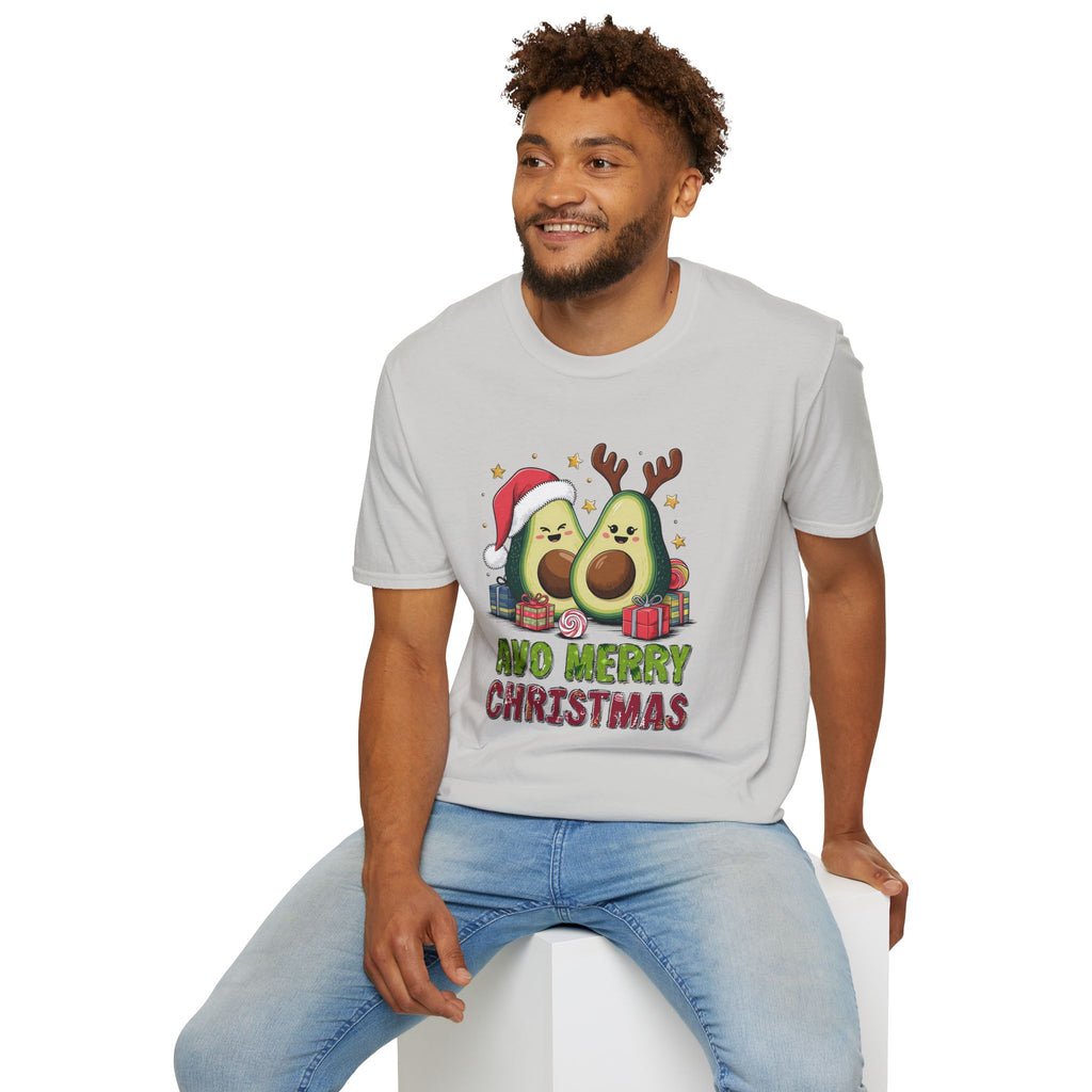 Avo Merry Christmas, Avocado - Unisex Softstyle T-Shirt