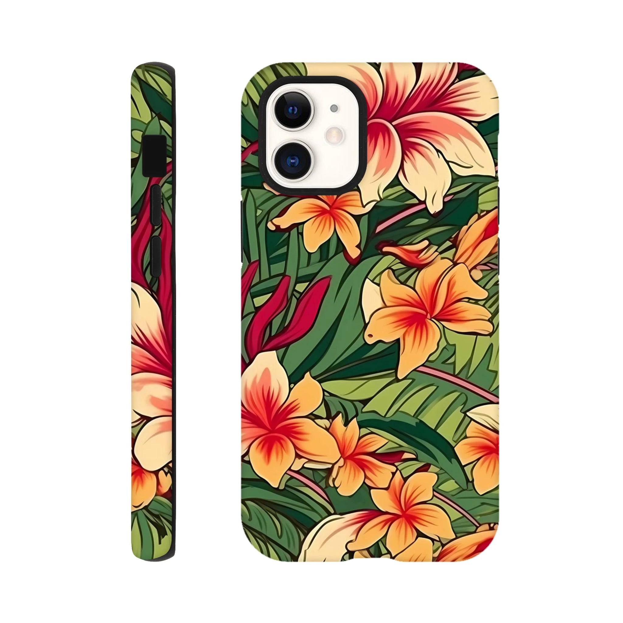 Vintage Hawaiian Floral - Apple iPhone Tough case iPhone 12 Mini iPhone Tough Case Globally Fulfilled Plants Surf