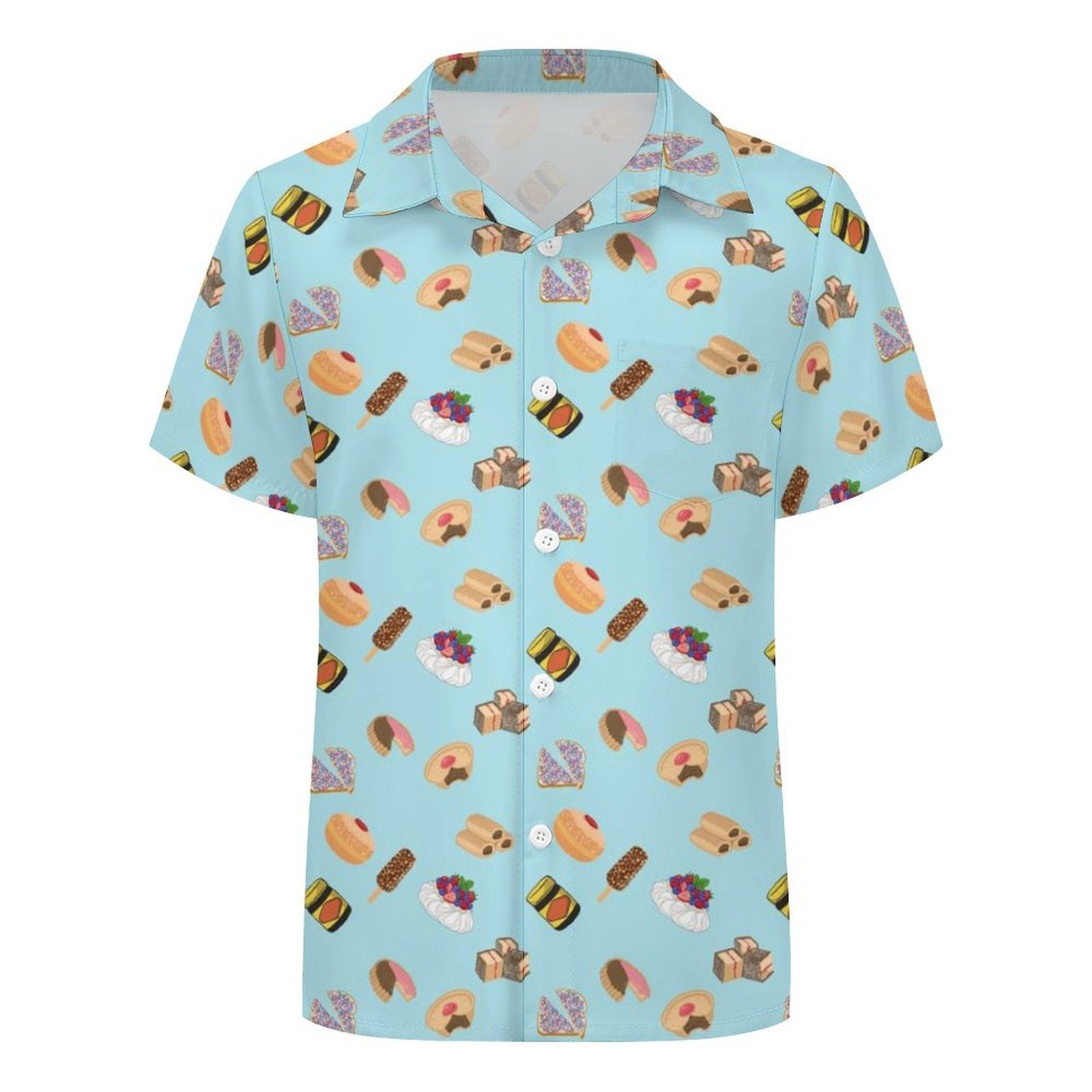 Classic Australian Food Icons Kids Cotton Short Sleeve Shirt