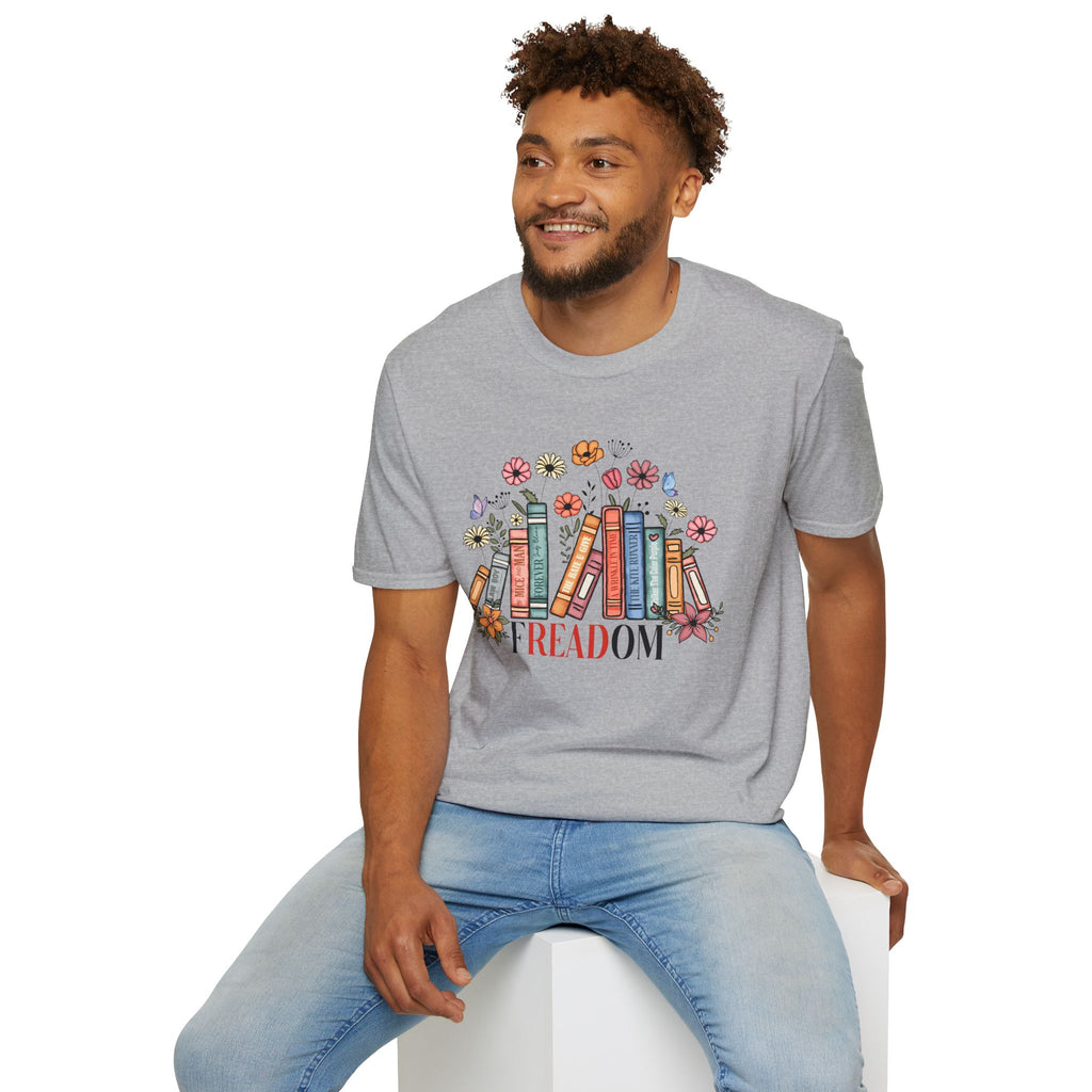 Freadom, Reading Books - Unisex Softstyle T-shirt