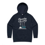 Chemistry Is Like Cooking Women's AS Colour Hoodie Navy Womens Hoodie Printed In Australia Science