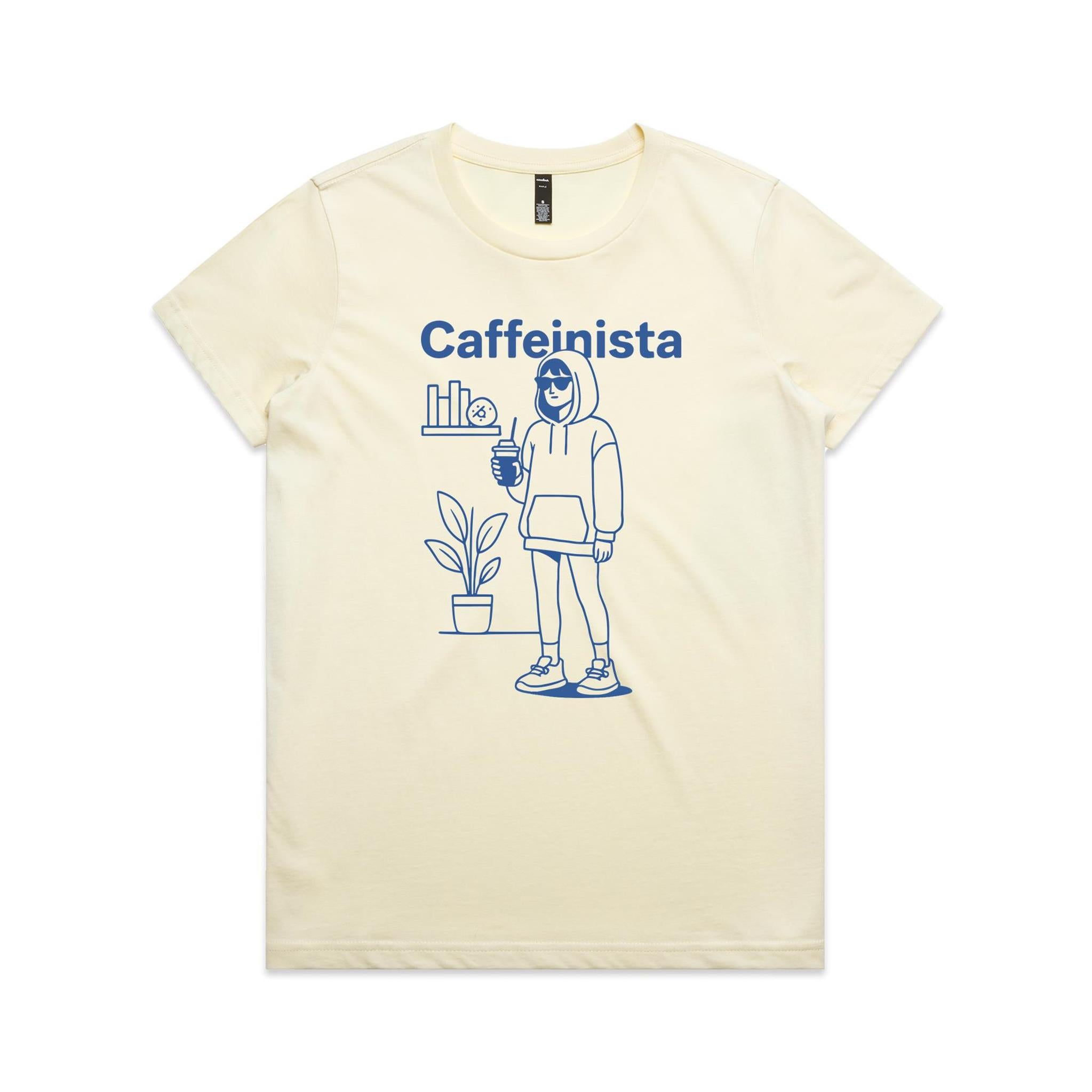 Caffeinista, Caffeine Women's AS Colour T-shirt Butter Womens T-shirt Coffee Printed In Australia