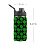 Aliens - Kids Water Bottle with Chug Lid (12 oz) One Size Kids Water Bottle with Chug Lid Printed Offshore Sci Fi