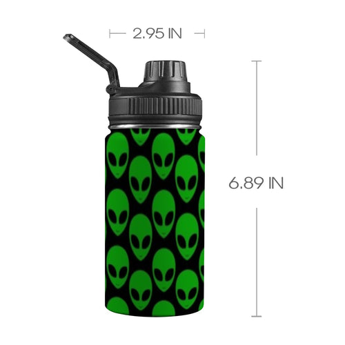 Aliens - Kids Water Bottle with Chug Lid (12 oz) One Size Kids Water Bottle with Chug Lid Printed Offshore Sci Fi