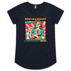 Retro Coffee Woman Women's AS Colour Scoop Neck T-Shirt Navy Womens Scoop Neck T-shirt Coffee Printed In Australia Retro
