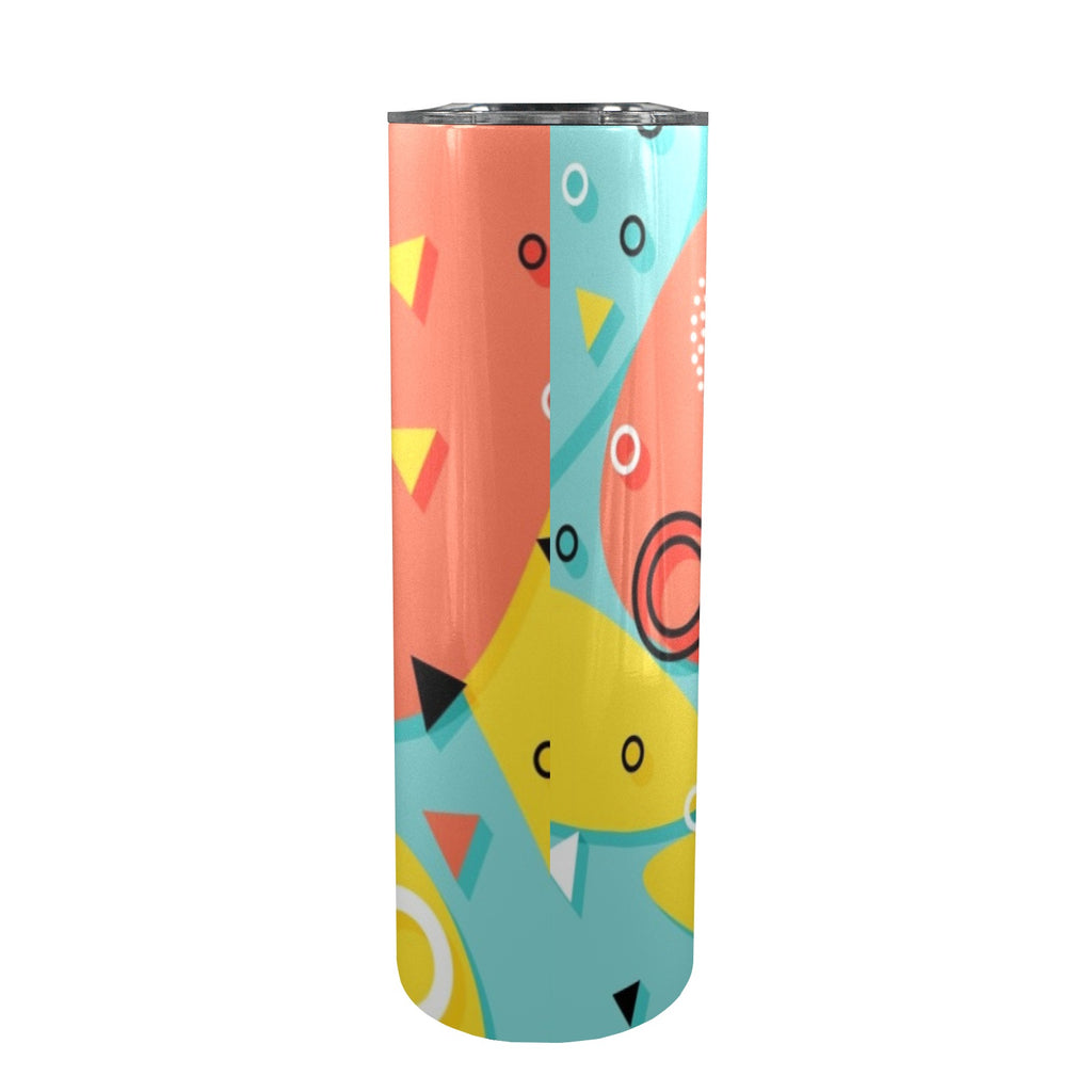 80's Abstract - 20oz Tall Skinny Tumbler with Lid and Straw