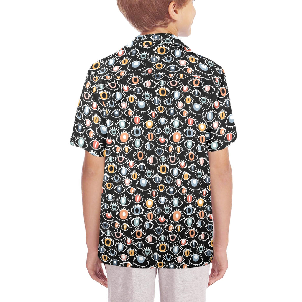 Eyes On Black Senior Kids Hawaiian Shirt
