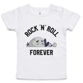Rock And Roll Forever - Baby T-shirt White Baby T-shirt Music Printed In Australia
