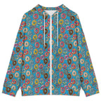 Doughnuts On Blue Women's Full-Zip Hoodie