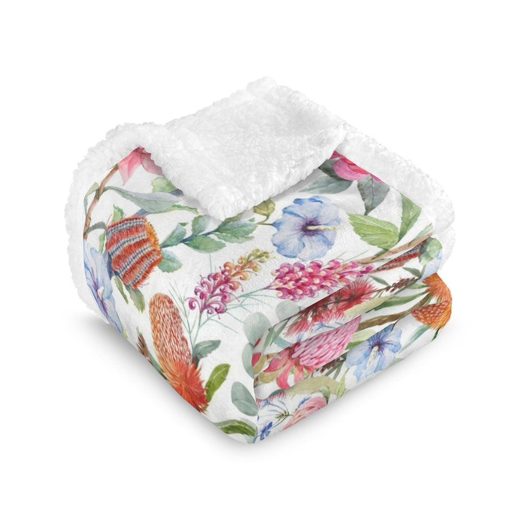 Australian Flowers - Double-Layer Fleece Blanket 51"x59"
