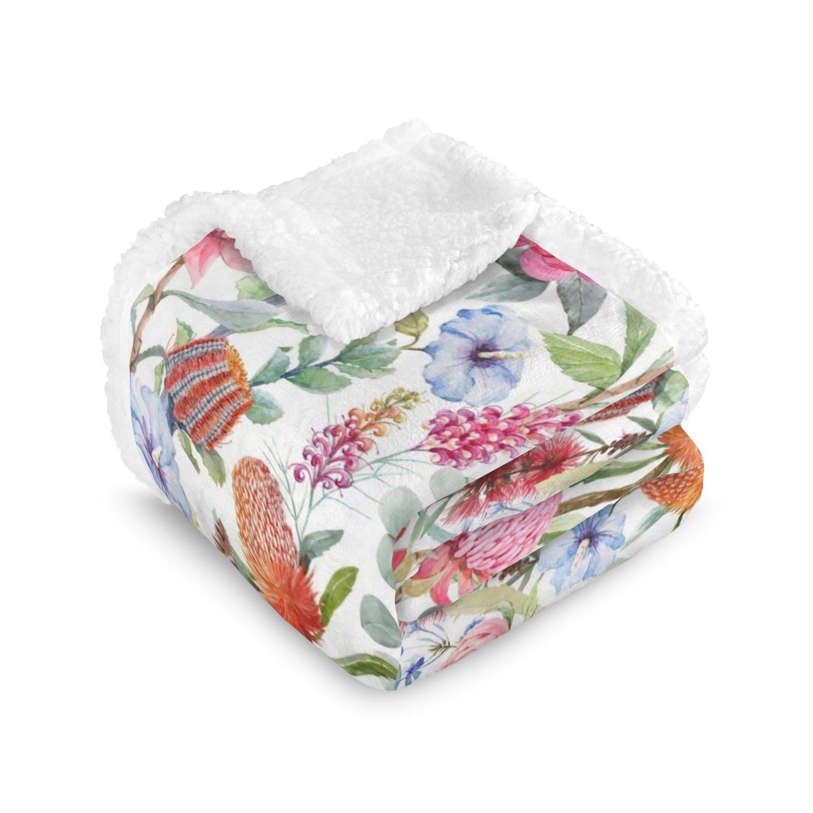 Australian Flowers - Double-Layer Fleece Blanket 51"x59"