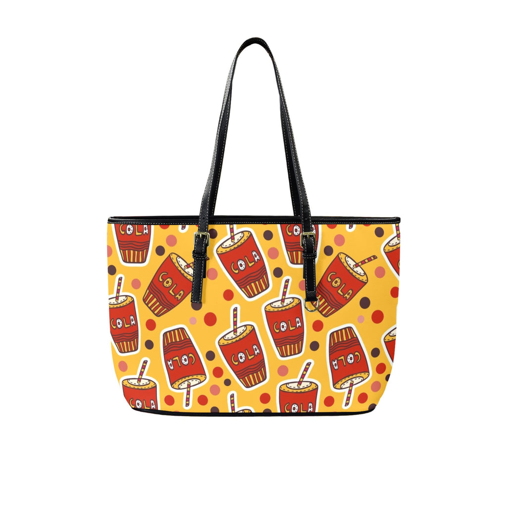 Cola - Leather Tote Bag-Large