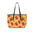 Cola PU Leather Tote Bag Large One Size Leather Tote Bag-Large Printed Offshore