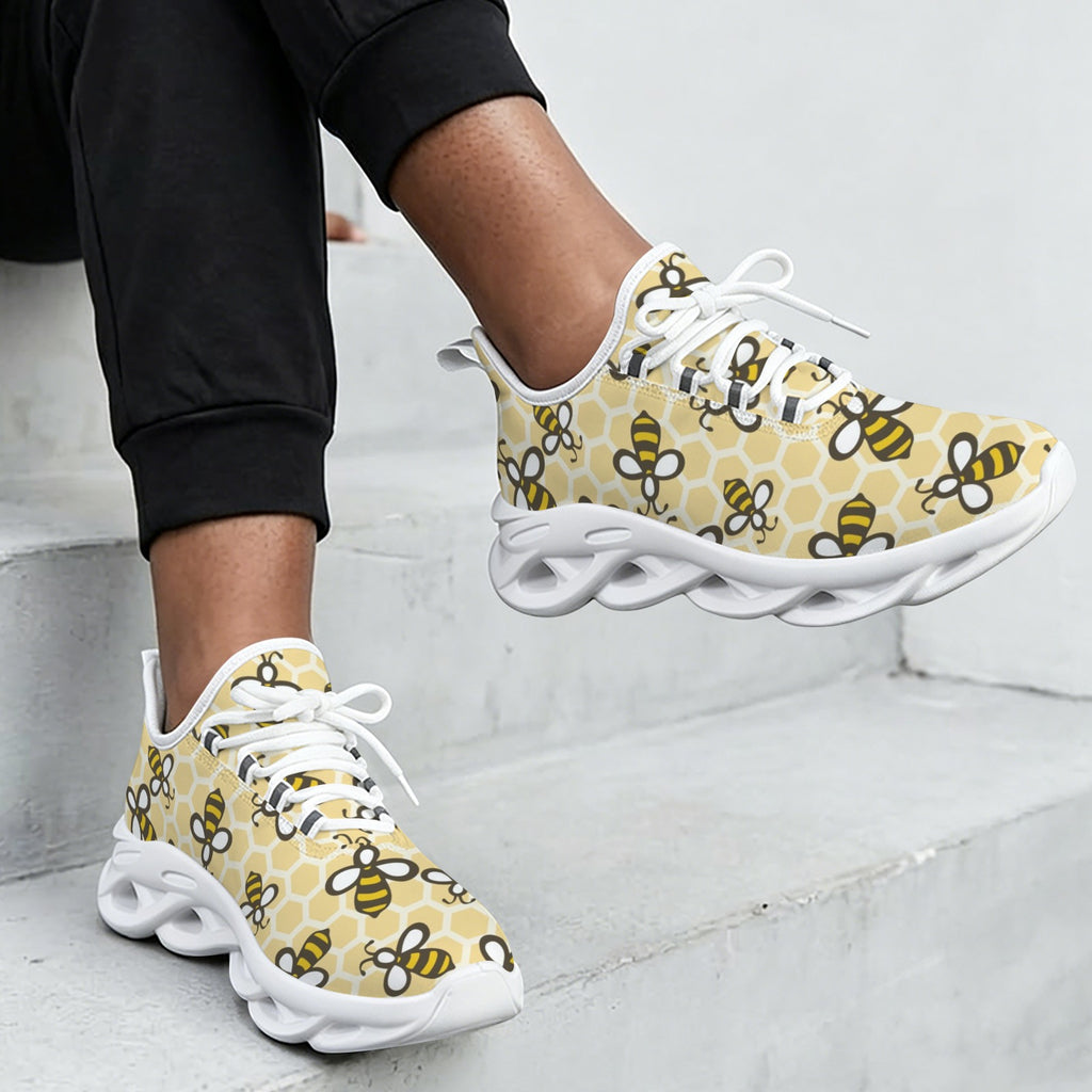 Cute Cartoon Bees Women's Twisted Sole Sneakers