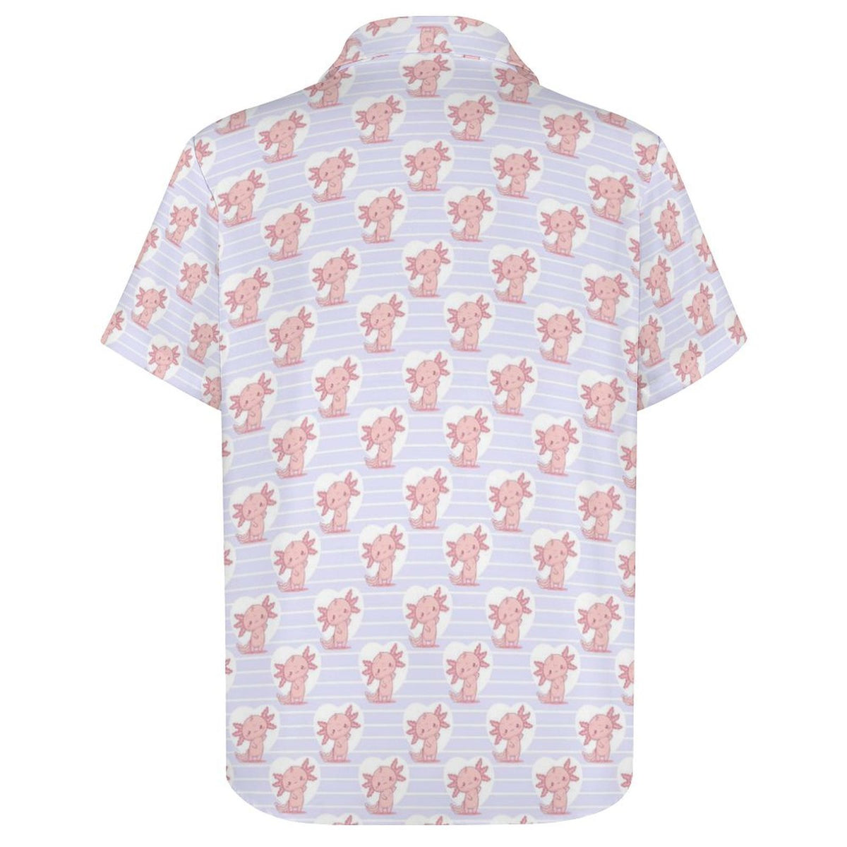 Axolotl Love Women's Collared Pocketless Short Sleeve Shirt
