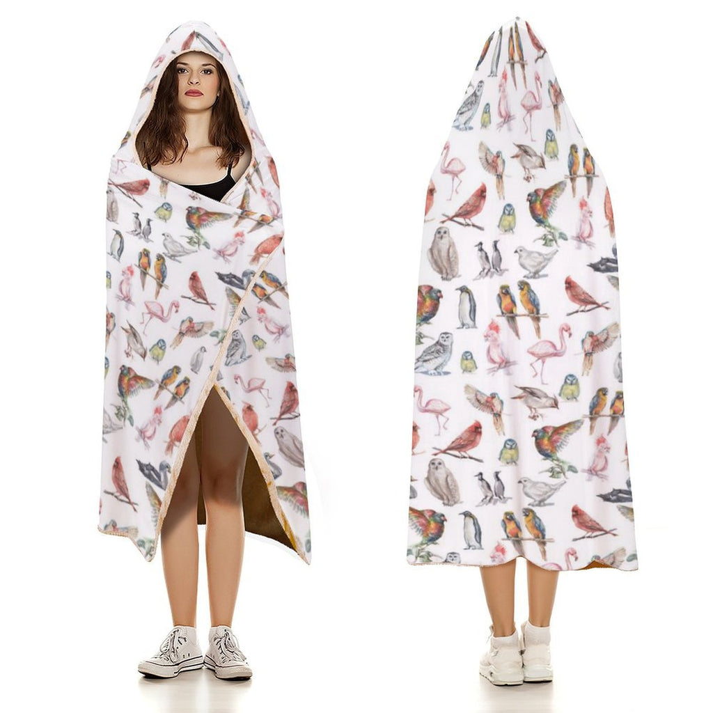 Birds Of A Feather Kids Hooded Blanket 100cm x 130cm