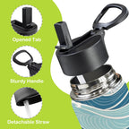 Ocean Waves 12oz Kids Water Bottle with Straw Lid