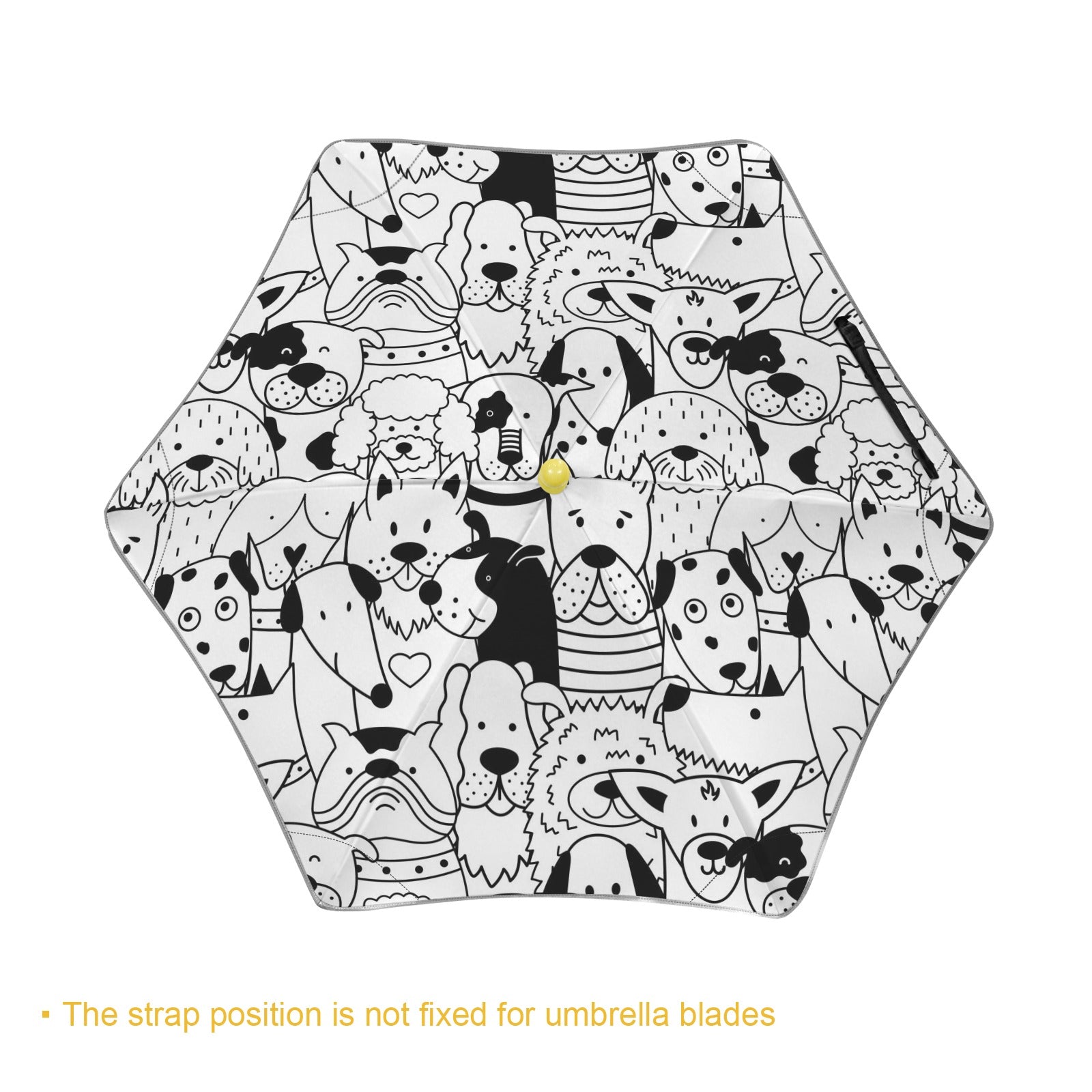 Black And White Dogs Kids Safe Round Corner Umbrella Kids Safe Round Corner Umbrella animal Printed Offshore