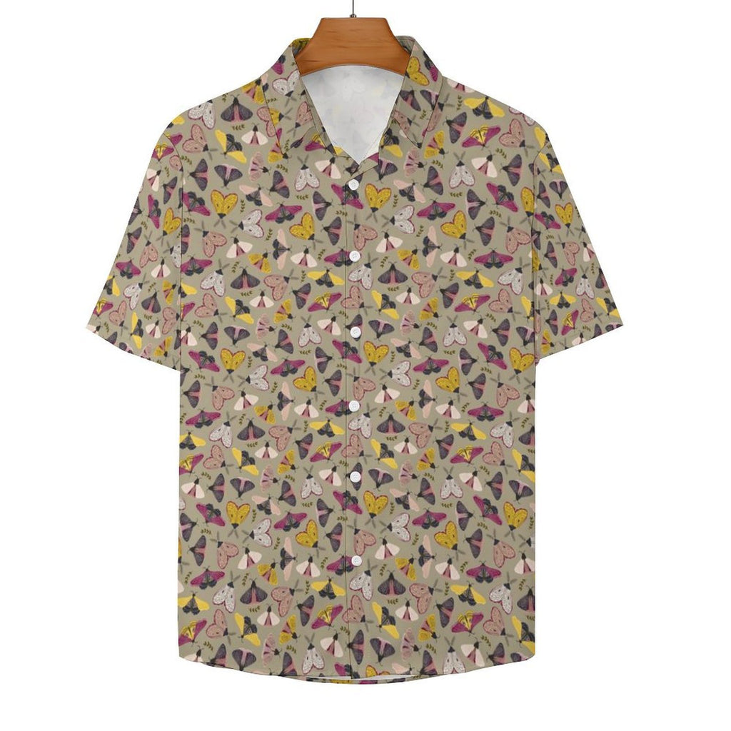 Pretty Moths Women's Collared Pocketless Short Sleeve Shirt