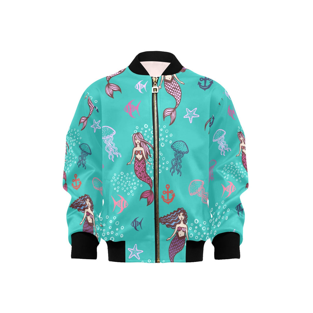 Mermaids Kids Bomber Jacket XL Kids Bomber Jacket Ocean Printed Offshore