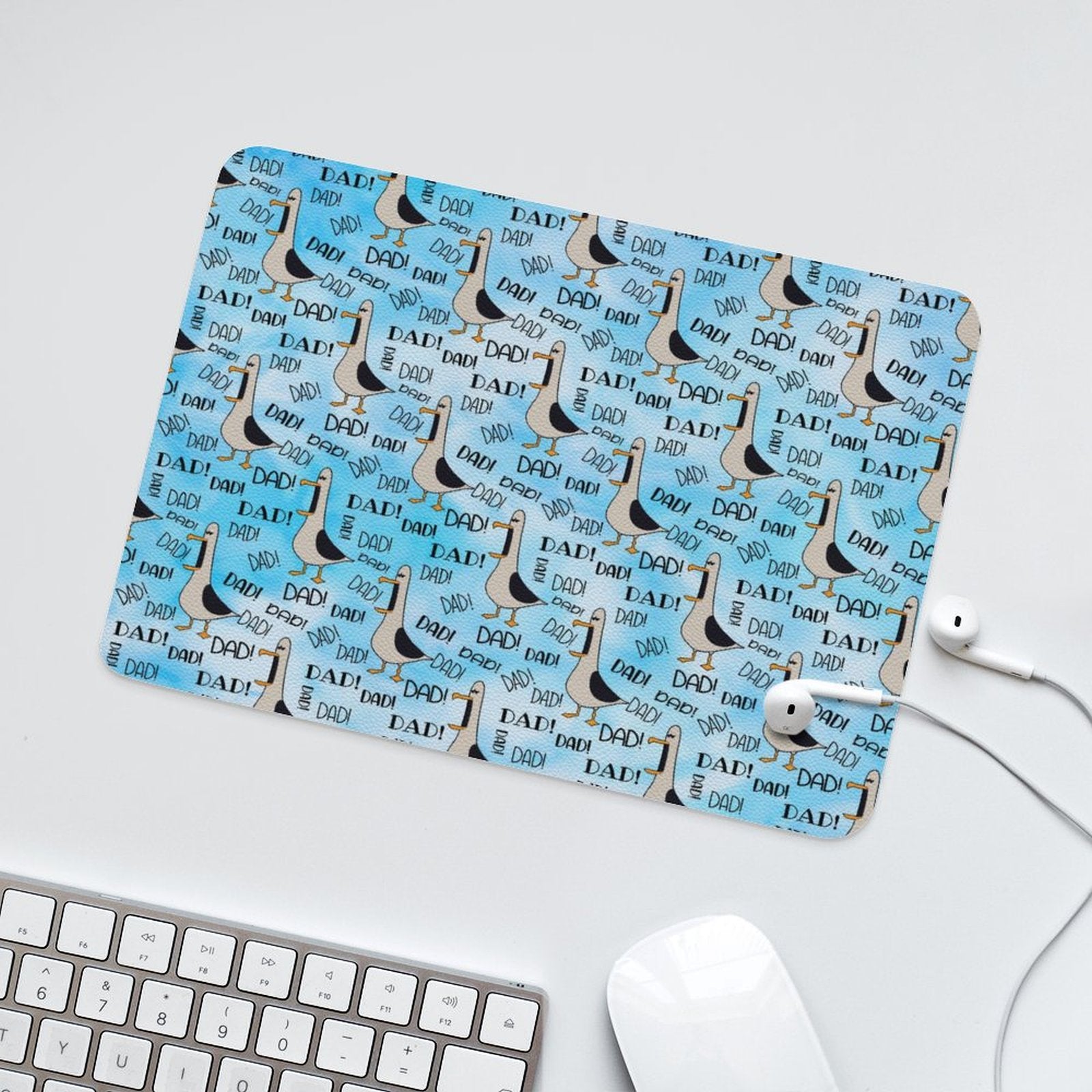 Dad Seagull - Leather Mouse Pad Leather Mouse Pad animal Dad Printed Offshore