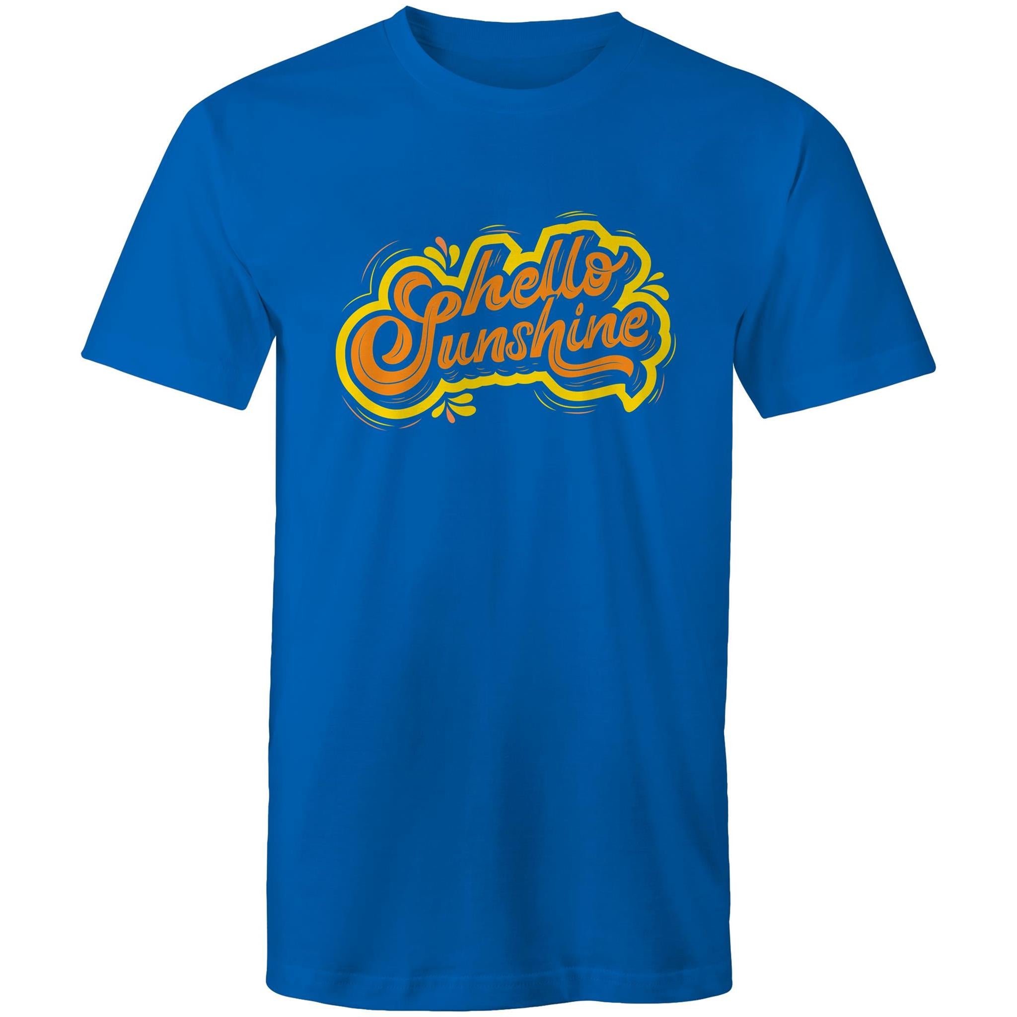 Hello Sunshine - Mens T-Shirt Bright Royal Mens T-shirt Printed In Australia Summer