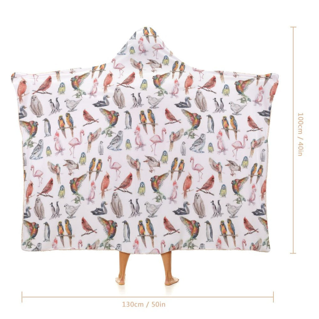 Birds Of A Feather Kids Hooded Blanket 100cm x 130cm