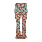 Coffee Van High Waist Crossover Tummy Control Flare Leggings High Waist Flare Leggings Coffee Printed Offshore