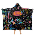 Science Time Blackboard Kids Hooded Blanket 100cm x 130cm white 40"×50" Kids Hooded Blanket Printed Offshore Science