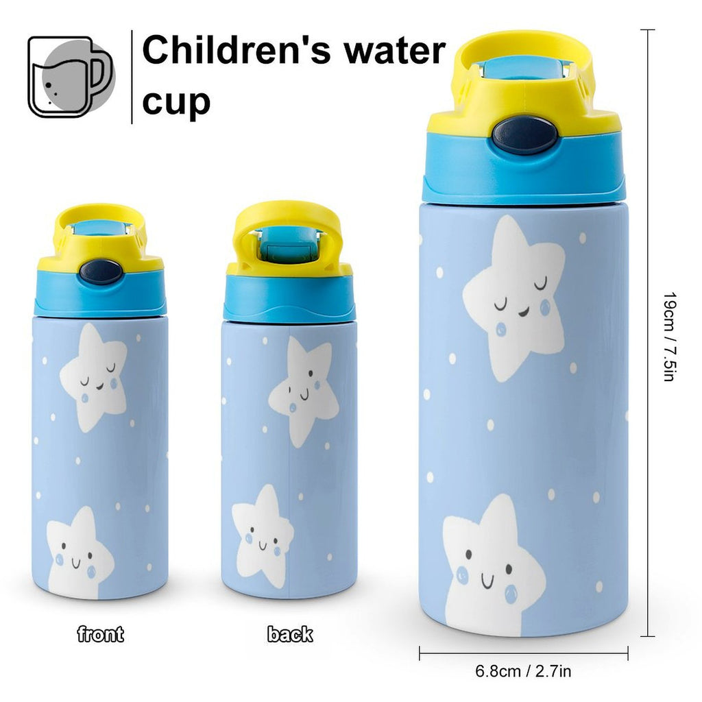 Blue stars - Little Kids Water Bottle Little Kids Water Bottle Printed Offshore Space