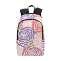 Abstract Roses Fabric Backpack One Size Fabric Backpack Plants Printed Offshore