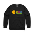 Hungry Pi AS Colour Stencil Crew Sweatshirt Unisex Black Sweatshirt Games Maths Printed In Australia
