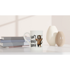 Personalise - Can't Adult Today - White 10oz Porcelain Slim Mug Personalised Porcelain Mug animal Globally Fulfilled