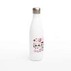 You're The Sugar To My Tea, Valentine - White 17oz Stainless Steel Water Bottle White Water Bottle Food Globally Fulfilled Love