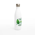 You're The Basil To My Pesto, Valentine - White 17oz Stainless Steel Water Bottle White Water Bottle Food Globally Fulfilled Love