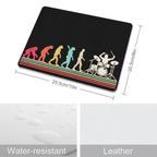 Evolution Of A Drummer Leather Mouse Pad Leather Mouse Pad Music Printed Offshore