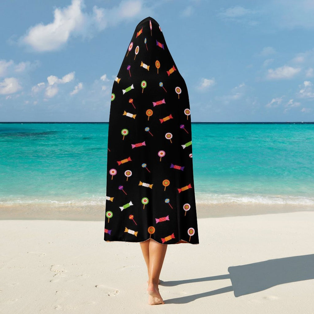 Candy Kids Hooded Blanket 100cm x 130cm Kids Hooded Blanket Food Printed Offshore