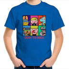 Born To Rock - Kids Youth T-Shirt Bright Royal Kids Youth T-shirt Music Printed In Australia