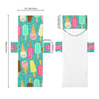 Ice Cream Beach Chair Towel Cover with Side Pockets