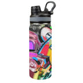 Graffiti Bird Insulated Water Bottle with Dual-Use Lid (18oz) One Size Insulated Water Bottle with Dual-Use Lid (18oz) animal Birds Printed Offshore