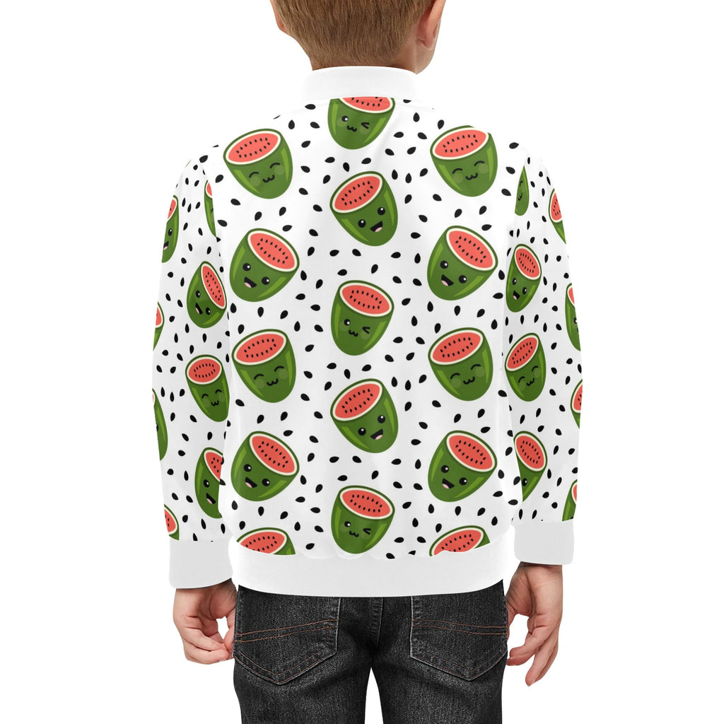 Watermelon Faces Kids Bomber Jacket Kids Bomber Jacket Food Printed Offshore