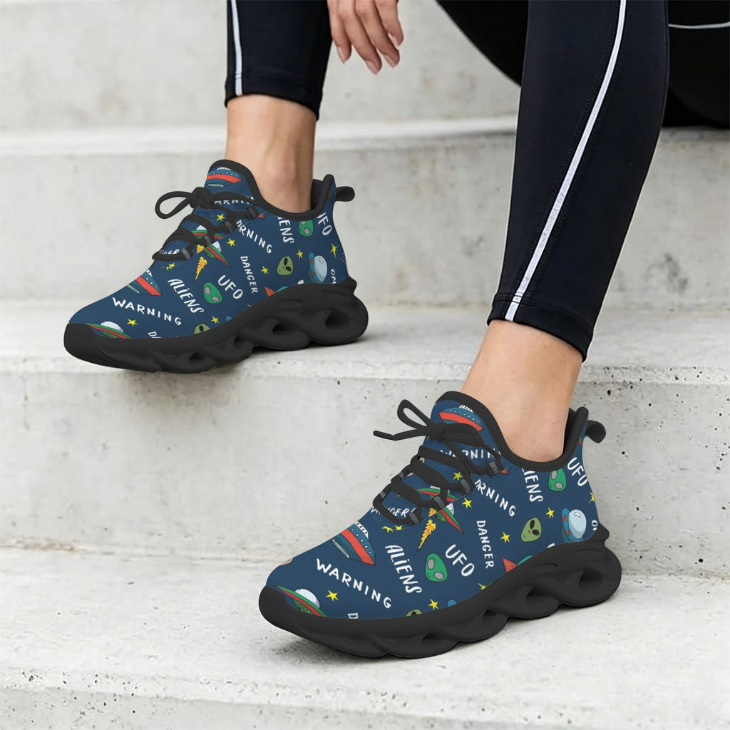 UFO's And Aliens Women's Twisted Sole Sneakers