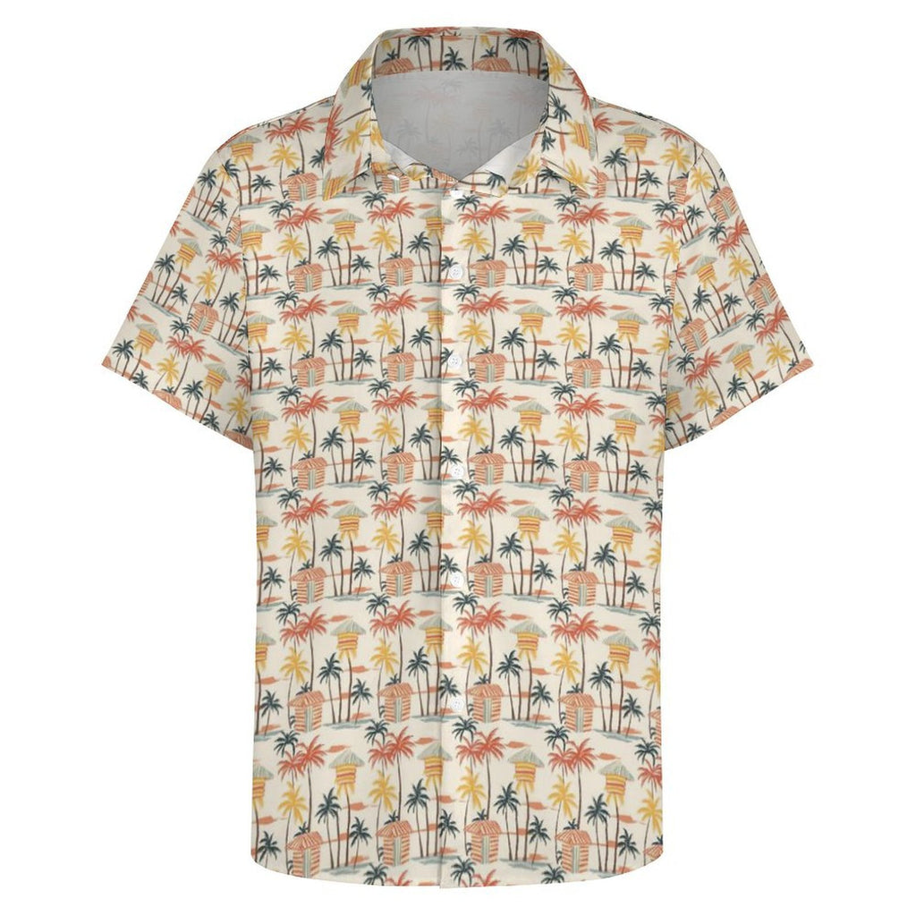 Beach Shack Women's Collared Pocketless Short Sleeve Shirt