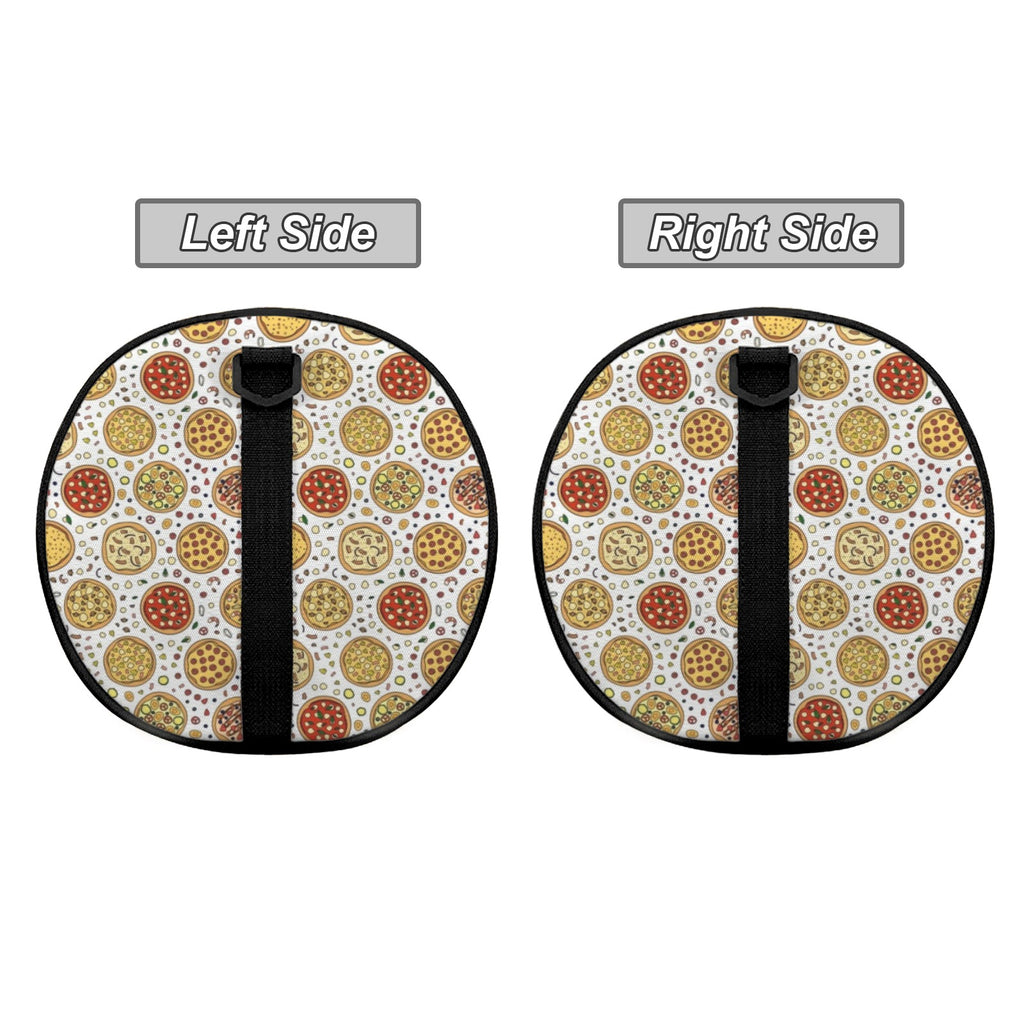 Round Pizzas On White Duffle Bag Duffle Bag Printed Offshore