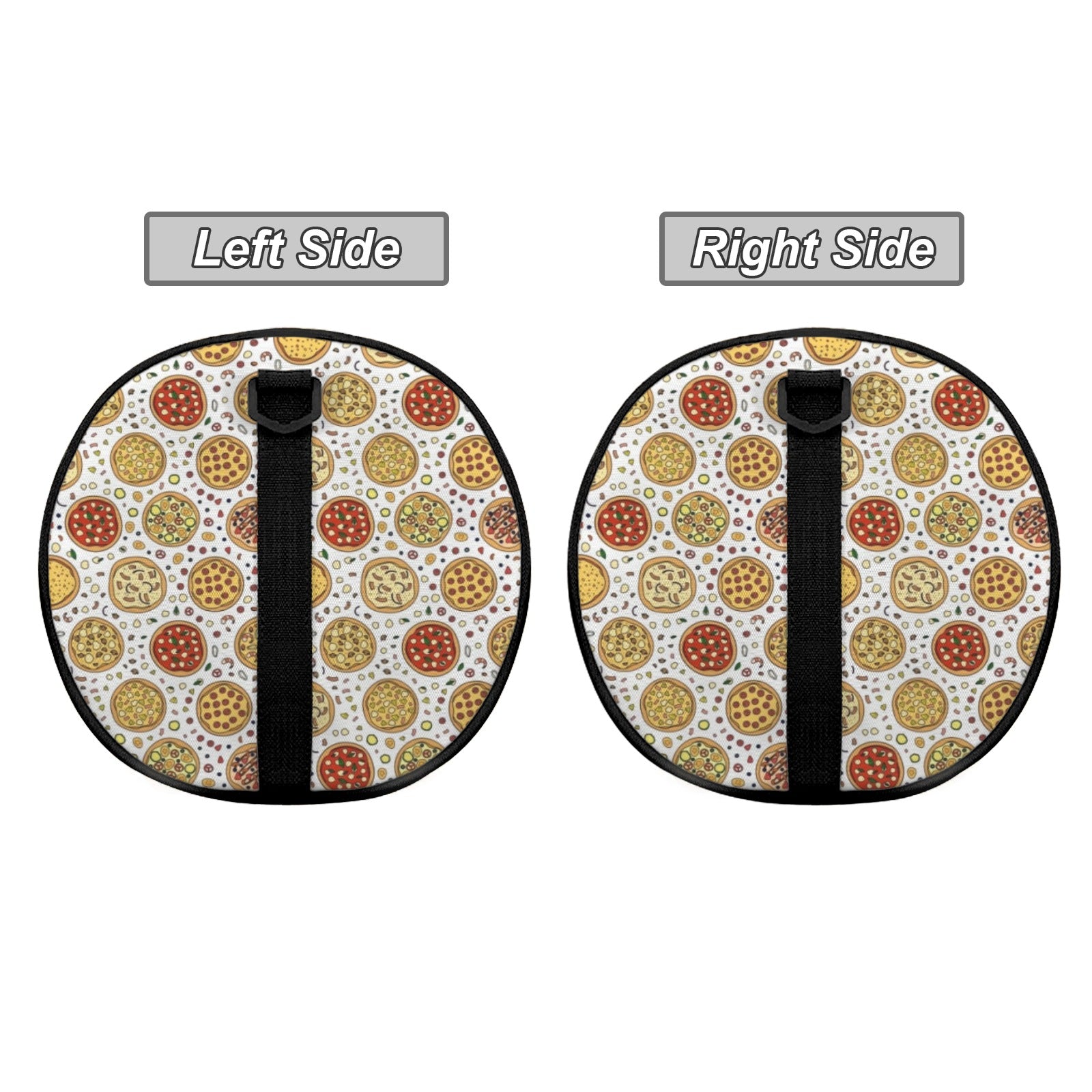 Round Pizzas On White Duffle Bag Duffle Bag Printed Offshore