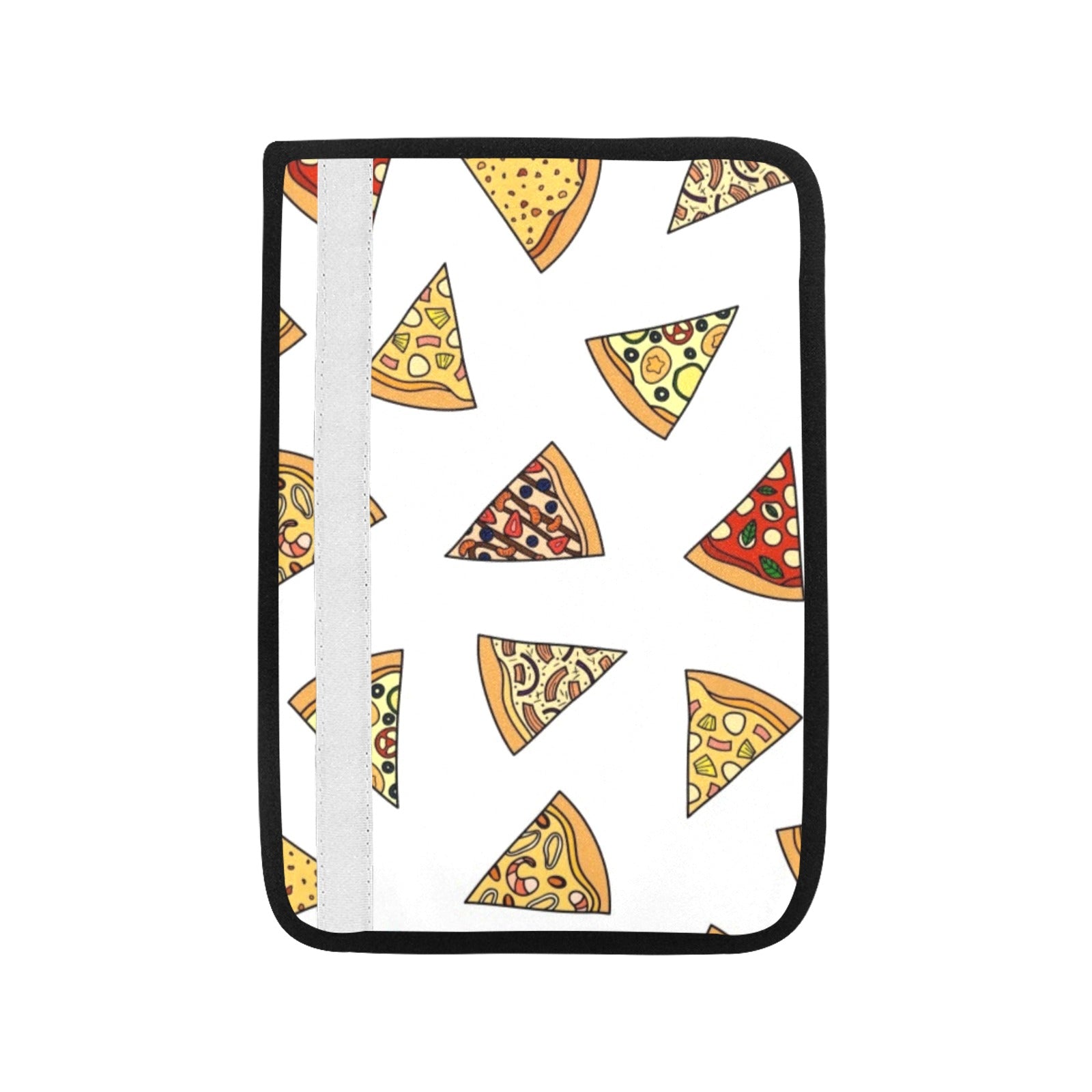 Pizza Slices On White Car Seat Belt Cover 7''x10'' (Pack of 2) Car Seat Belt Cover 7x10 (Pack of 2) Food Printed Offshore