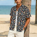 Eyes On Black Men's Crinkle Hawaiian Shirt