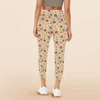 Abstract Floral Women's High Waist Pockets Yoga Leggings